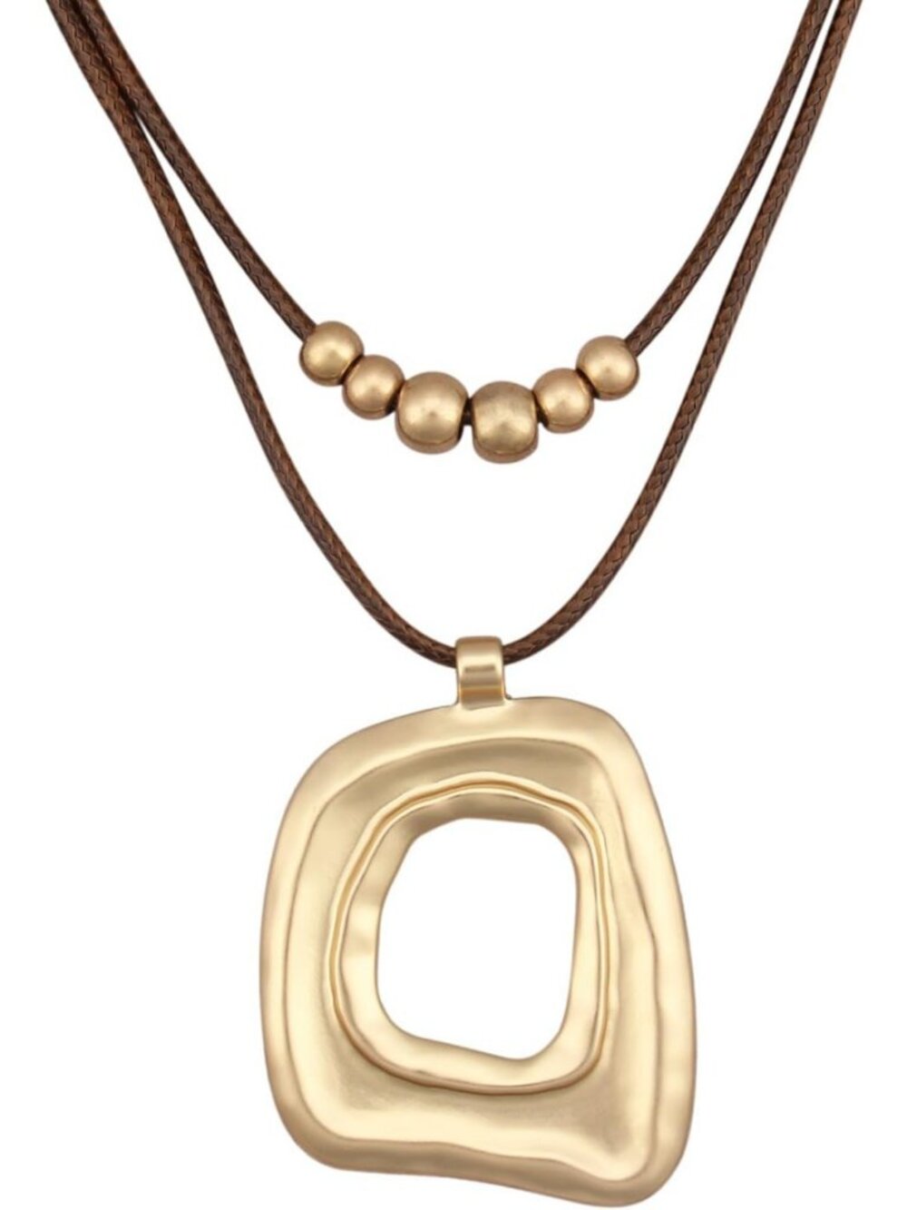 Chic Boho Layered Circle Necklace | Chunky Leather Choker & Vintage Jewelry Gift